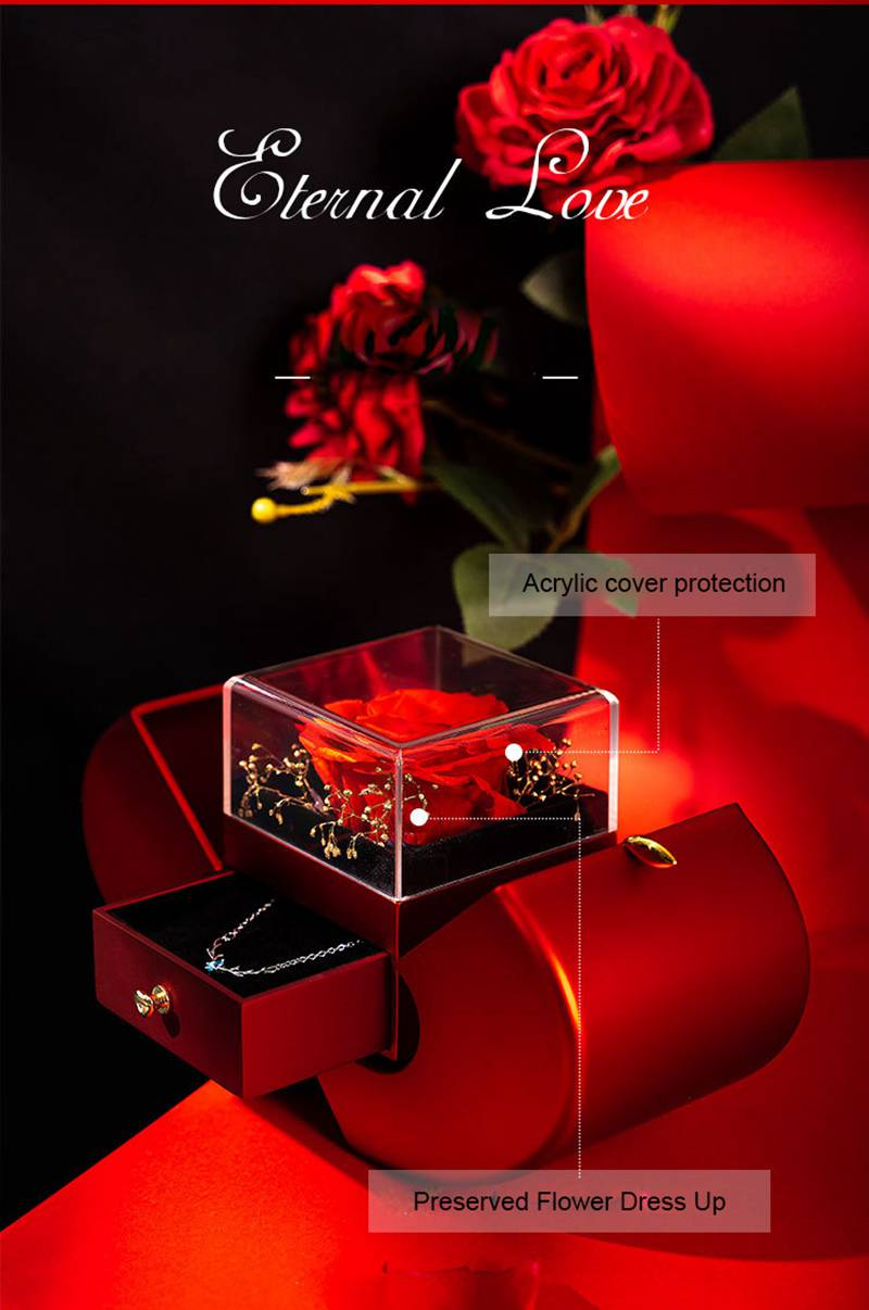 Eternal Rose Necklace Gift Box