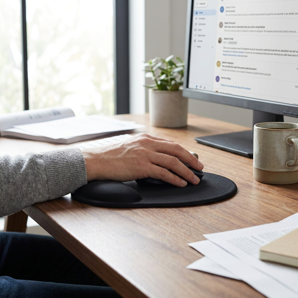 Ergonomic Gel Mouse Wrist Rest Pad lifestyle
